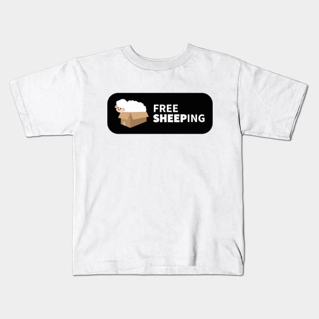 Free Shipping Sheep | Funny Pun | Gift ideas Kids T-Shirt by Fluffy-Vectors